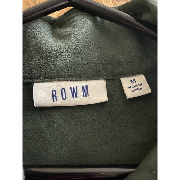 Rowm Mens Solid Bonded Knit Sherpa Full Zip Mockneck Vest Leaf Green Size M Soft - Picture 4 of 15